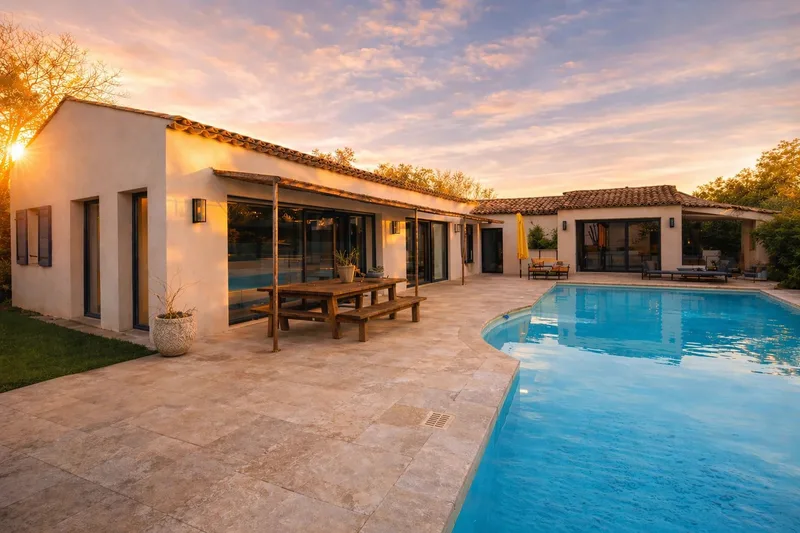 ÉLÉGANTE VILLA RÉNOVÉE AVEC PISCINE ET POOL HOUSE, À PROXIMITÉ DU GOLF DE BEAUVALLON