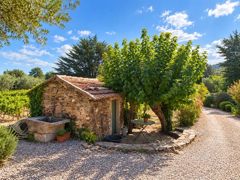 Provençal stone Bastide with private vineyards in Cogolin