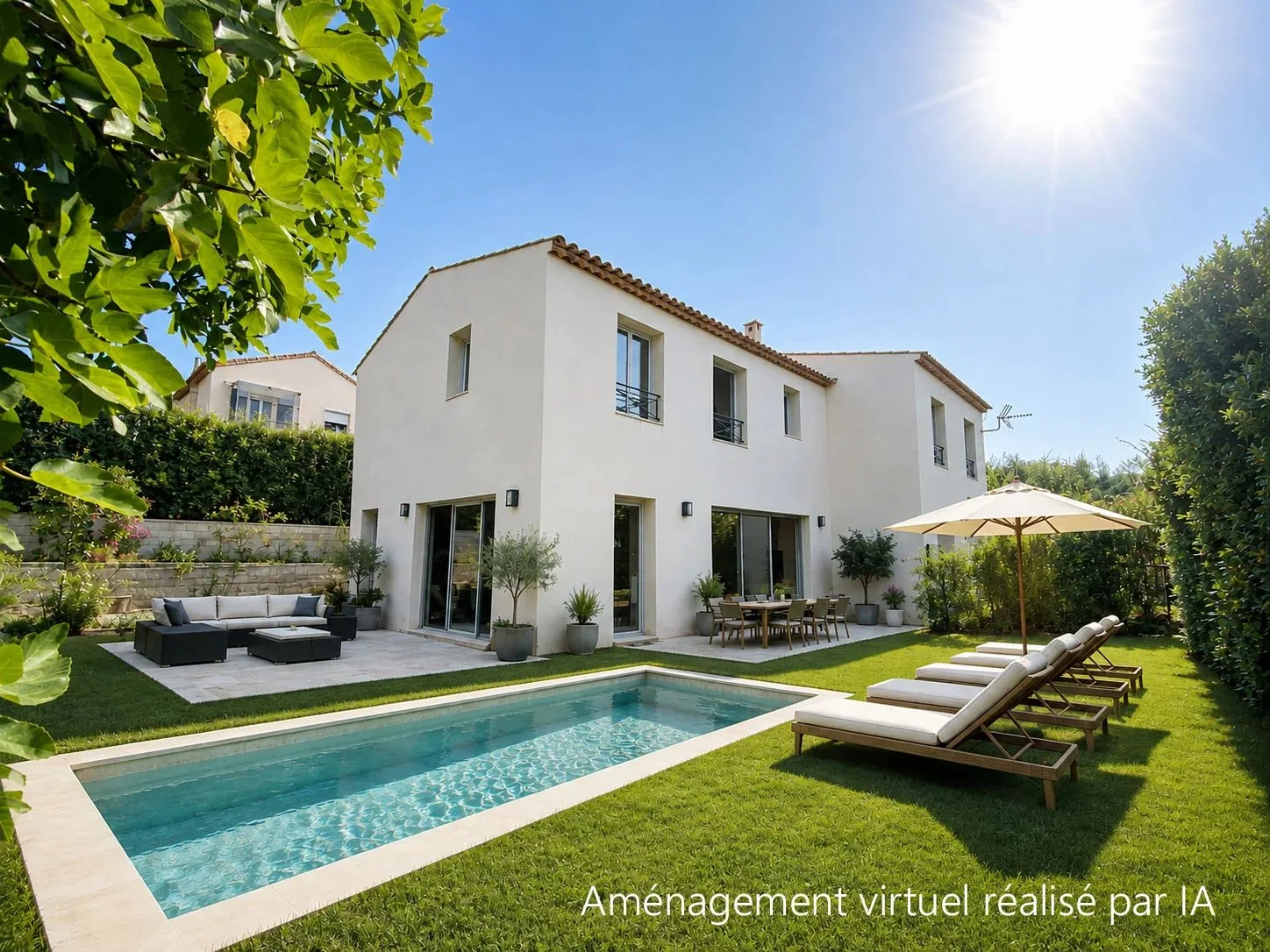 MAISON CONTEMPORAINE À VENDRE À LA CROIX-VALMER – VILLAGE À PIED – APPARTEMENT INDÉPENDANT