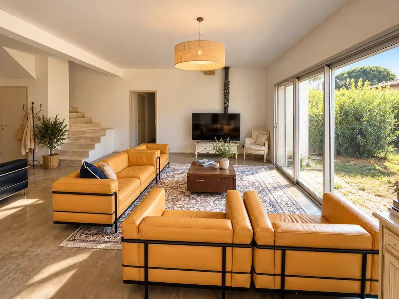 MAISON CONTEMPORAINE À VENDRE À LA CROIX-VALMER – VILLAGE À PIED – APPARTEMENT INDÉPENDANT