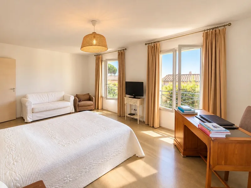 MAISON CONTEMPORAINE À VENDRE À LA CROIX-VALMER – VILLAGE À PIED – APPARTEMENT INDÉPENDANT