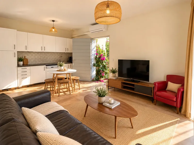 MAISON CONTEMPORAINE À VENDRE À LA CROIX-VALMER – VILLAGE À PIED – APPARTEMENT INDÉPENDANT