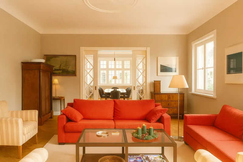 Stylish town villa facing south – prime location with charm
